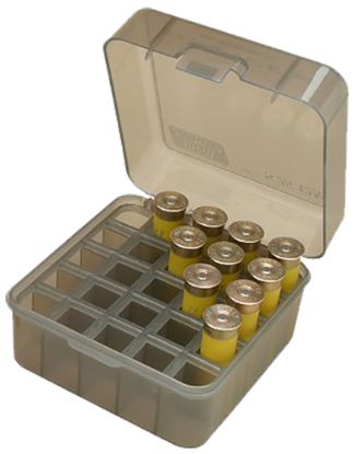 Picture of Mtm Case-Gard S25d41 Dual Gauge Shotshell Case Shotgun Clear Smoke Polypropylene 25Rd 