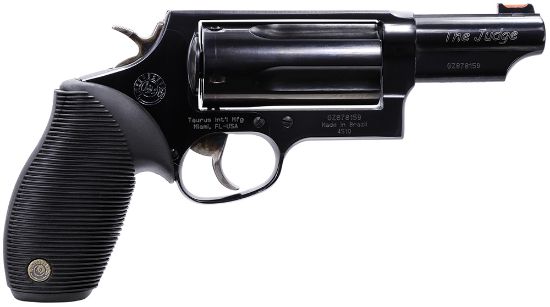 Picture of Taurus 2441031Mag Judge Magnum Compact Frame 45 Colt (Long Colt)/410 Gauge 5Rd 3" Matte Black Oxide Steel Barrel, Cylinder & Steel Frame, Black Ribber Grip, Transfer Bar Safety, Exposed Hammer 