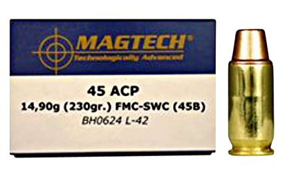 Picture of Magtech 45B Range/Training 45 Acp 230 Gr Full Metal Jacket Semi Wadcutter 50 Per Box/ 20 Case 