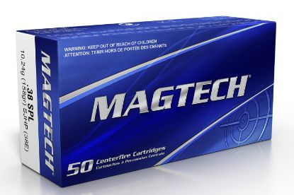 Picture of Magtech 38E Range/Training 38 Special 158 Gr Semi Jacketed Hollow Point 50 Per Box/ 20 Case 