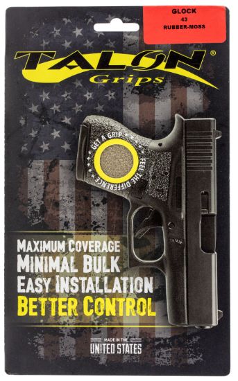 Picture of Talon Grips 100M Adhesive Grip Compatible W/Glock 43, Moss Textured Rubber 