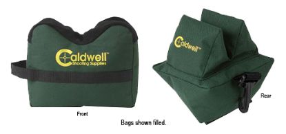 Picture of Caldwell 939333 Deadshot Shooting Bag Combo Prefilled Dark Green 600D Polyester Includes Front And Rear Bags 