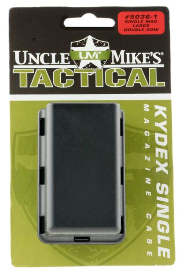 Picture of Uncle Mike's 50361 Kydex Single Mag Case Single Black Kydex Belt Clip 45 Acp 10Mm Auto Belts 1.75" Wide 