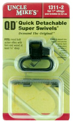 Picture of Uncle Mike's 13112 Super Swivel Quick Detach 115 Rgs Tri-Lock Blued 1" Loop For Most Rifles W/Wood Forend 