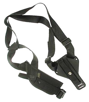 Picture of Uncle Mike's 85041 Scoped Vertical Shoulder Holster Shoulder Size 04 Black Cordura Harness Fits Med/Lg Revolver 7-8.5" Barrel 