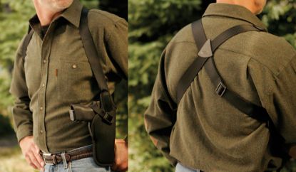 Picture of Uncle Mike's 83041 Sidekick Vertical Shoulder Holster Shoulder Size 04 Black Cordura Harness Fits Med/Large Da Revolver Fits 7-8.50" Barrel Right Hand 