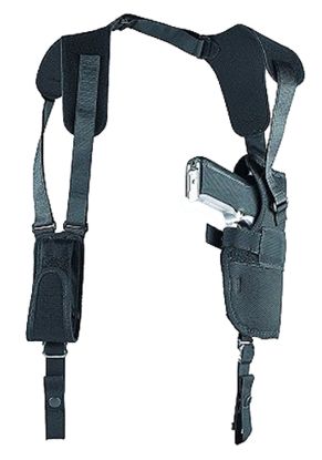 Picture of Uncle Mike's 83051 Sidekick Vertical Shoulder Holster Shoulder Size 05 Black Cordura Harness Fits Large Semi-Auto Fits 4.50-5" Barrel Right Hand 