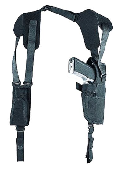 Picture of Uncle Mike's 83051 Sidekick Vertical Shoulder Holster Shoulder Size 05 Black Cordura Harness Fits Large Semi-Auto Fits 4.50-5" Barrel Right Hand 