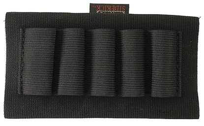 Picture of Uncle Mike's 88491 Buttstock Shell Holder Nylon With Black Finish, Sewn-On Elastic Loops Holds Up To 5Rds For Shotguns 