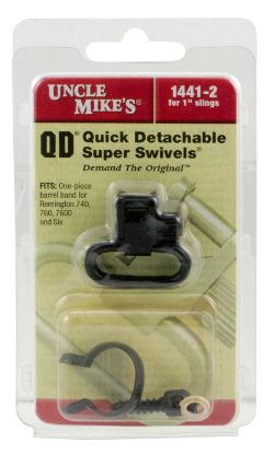 Picture of Uncle Mike's 14412 Super Swivel Quick Detach Blued 1" Loop For Remington 7600/ 760 (1969-Present) 