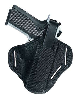 Picture of Uncle Mike's 86000 Super Owb Size 0 Black Kodra Nylon Belt Slide Fits Sm/Med Da Revolver Fits 2-3" Barrel Ambidextrous 