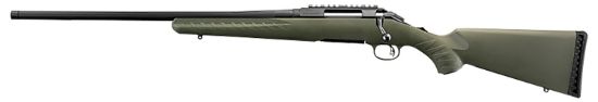 Picture of Ruger 16977 American Predator Full Size 6.5 Creedmoor 4+1 22" Matte Black Threaded Barrel, Matte Black Picatinny Rail Steel Receiver, Moss Green Fixed Synthetic Stock, Left Hand 