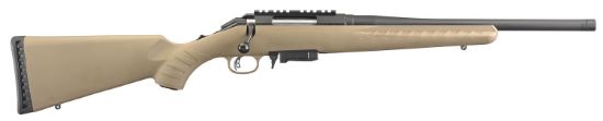 Picture of Ruger 16976 American Ranch Full Size 7.62X39mm 5+1 16.12" Matte Black Threaded Barrel, Picatinny Rail Steel Receiver, Flat Dark Earth Fixed Synthetic Stock, Right Hand 