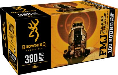 Picture of Browning Ammo B191803804 Fmj Value Pack 380 Acp 95 Gr Full Metal Jacket 100 Per Box/ 5 Case Value Pack 