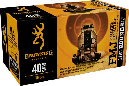 Picture of Browning Ammo B191800404 Fmj Value Pack 40 S&W 165 Gr Full Metal Jacket 100 Per Box/ 5 Case Value Pack 