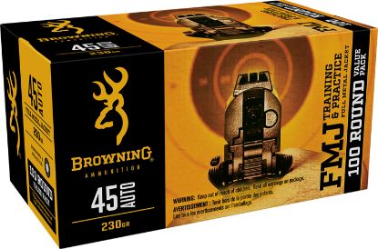 Picture of Browning Ammo B191800454 Fmj Value Pack 45 Acp 230 Gr Full Metal Jacket 100 Per Box/ 5 Case Value Pack 