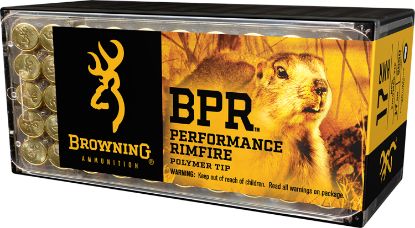 Picture of Browning Ammo B195117050 Bpr Performance Rimfire 17 Hmr 17 Gr Polymer Tip 50 Per Box/ 20 Case 