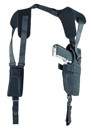 Picture of Uncle Mike's 83151 Sidekick Vertical Shoulder Holster Shoulder Size 15 Black Cordura Harness Fits Large Semi-Auto Fits 3.75-4.50" Barrel Right Hand 