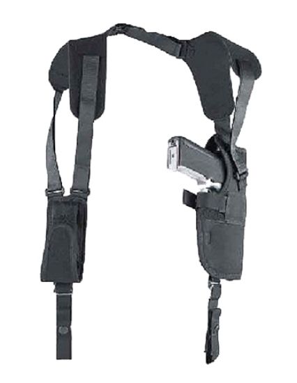 Picture of Uncle Mike's 75011 Pro-Pak Vertical Shoulder Holster Shoulder Size 01 Black Nylon Harness Fits Medium Autos Fits 3-4" Barrel Right Hand 