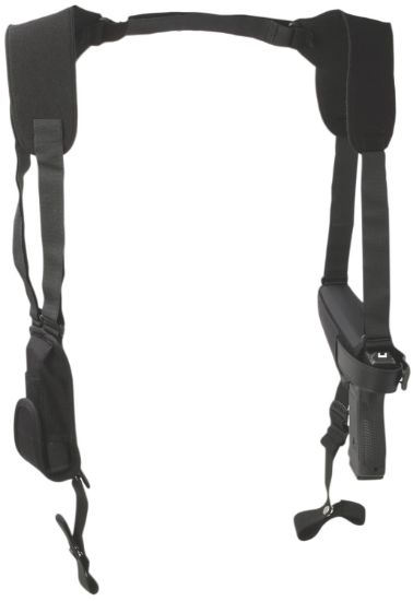 Picture of Uncle Mike's 77050 Pro-Pak Horizontal Shoulder Holster Shoulder Size 05 Black Nylon Harness Fits Large Frame Pistol Fits 4.50-5" Barrel Right Hand 