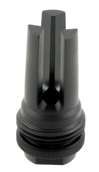 Picture of Silencerco Ac1283 Asr Flash Hider Black Steel With 1/2"-28 Tpi Threads For 7.62Mm 
