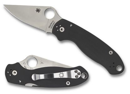 Picture of Spyderco C223gp Para 3 2.95" Folding Clip Point Plain Satin Cpm S45vn Ss Blade/ Black G10 Handle Includes Pocket Clip 