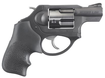 Picture of Ruger 5464 Lcrx Small Frame 9Mm Luger 5 Shot, 1.87" Matte Black Steel Barrel, Black Pvd Cylinder, Matte Black Stainless Steel Frame, Black Hogue Tamer Monogrip, Exposed Hammer 