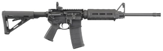 Picture of Ruger 8515 Ar-556 5.56X45mm 30+1 16.10" Threaded Medium Contour Barrel, Hard Coat Anodized Finish, Magpul M-Lok Handguard, Telescoping Magpul Moe Stock, Magpul Pmag 