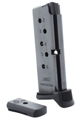 Picture of Duramag 6X38141205rcpd Replacement Black Detachable 6Rd 380 Acp For Ruger Lcp/Lcp Ii 