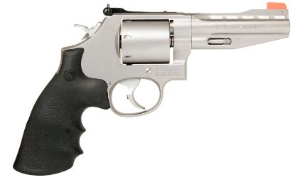 Picture of Smith & Wesson 11759 Model 686 Performance Center 357 Mag Or 38 S&W Spl +P Stainless Steel 4" Vent Rib Barrel , 6Rd Unfluted Cylinder & L-Frame , Chromed Custom Teardrop Hammer & Trigger With Stop 