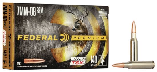 Picture of Federal P708c Premium 7Mm-08 Rem 140 Gr Barnes Tsx 20 Per Box/ 10 Case 