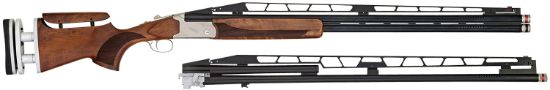 Picture of Tristar 35418 Tt-15A Combo Trap 12 Gauge Break Open 3" 1Rd/2Rd 32/34" Blued Vent Rib Chrome-Lined Barrel, Silver Receiver, Walnut Wood Fixed W/Adj Comb Stock, Right Hand 