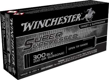 Picture of Winchester Ammo Sup300blk Super Suppressed 300 Blackout 200 Gr Open Tip Range 20 Per Box/ 10 Case 