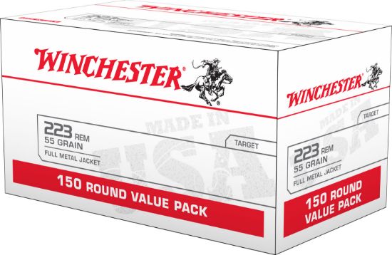 Picture of Winchester Ammo W223150 Usa 223 Rem 55 Gr Full Metal Jacket 150 Per Bx/ 4 Case Value Pack 