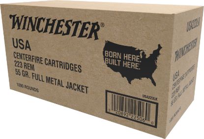 Picture of Winchester Ammo W2231000 Usa 223 Rem 55 Gr Full Metal Jacket 1000Rds/ Sold By Case 