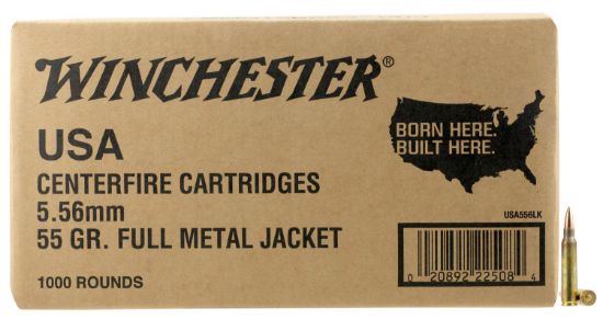 Picture of Winchester Ammo Wm1931000 Usa 5.56X45mm Nato 55 Gr Full Metal Jacket 1000Rds/ Sold By Case 