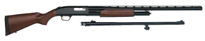 Picture of Mossberg 54264 500 Combo Field/Deer 12 Gauge 5+1 3" 24" Slugster/28" Vent Rib Barrel, Dual Extractors, Blued Metal Finish, Wood Stock, Includes Accu-Set Chokes 