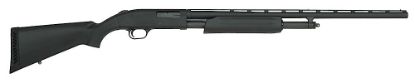 Picture of Mossberg 56436 500 All Purpose Field 20 Gauge 5+1 3" 26" Vent Rib Barrel, Matte Blued Metal Finish, Dual Extractors, Black Synthetic Stock, Ambidextrous Safety, Includes Accu-Set Chokes 