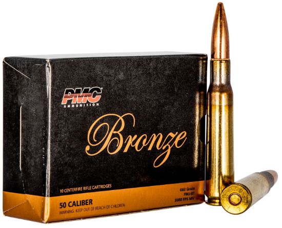 Picture of Pmc 50A Bronze 50 Bmg 660 Gr Full Metal Jacket Boat Tail 10 Per Box/ 20 Case 