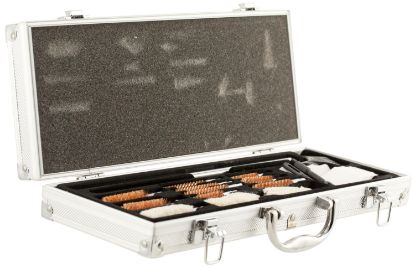 Picture of Hoppe's Uac76 Universal Accessory Cleaning Kit Multi-Caliber/Silver Hard Case 