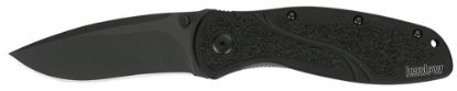 Picture of Kershaw 1670Blk Blur 3.40" Folding Drop Point W/Recurve Plain Black Dlc 14C28n Steel Blade Black Anodized Aluminum Handle Includes Pocket Clip 