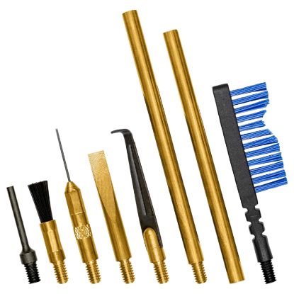 Picture of Otis Fg932 Brass Scraper Tool Set Msr/Ar Multi-Caliber Pieces Brass Nylon Bristles 