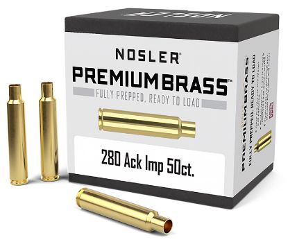 Picture of Nosler 10175 Premium Brass Unprimed Cases 280 Ackley Improved Rifle Brass/ 50 Per Box 