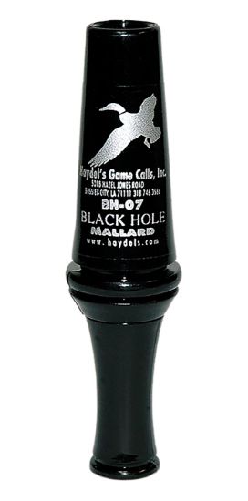 Picture of Haydel's Game Calls Bh07 Black Hole Open Call Double Reed Mallard Sounds Attracts Ducks Black Polycarbonate 