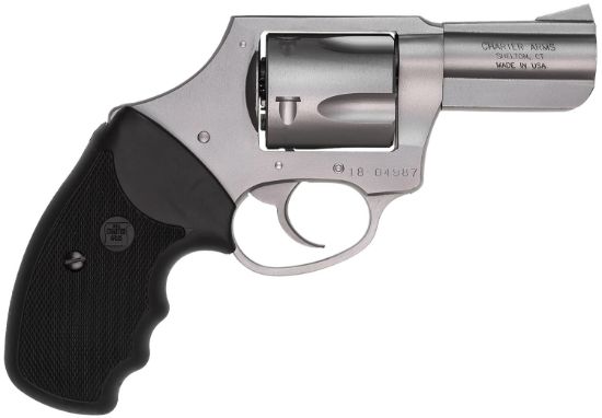 Picture of Charter Arms 74421 Bulldog Large 44 Special, 5 Shot 2.50" Matte Stainless Steel Barrel, Cylinder & Frame W/Black Finger Grooved Rubber Grip 