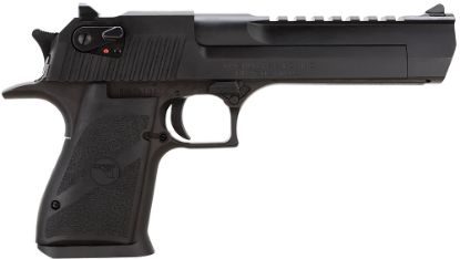 Picture of Magnum Research De357 Desert Eagle Mark Xix 357 Mag Caliber With 6" Picatinny Rail Barrel, 9+1 Capacity, Overall Black Finish Carbon Steel, Beavertail Frame, Serrated Slide & Rubber Grip 