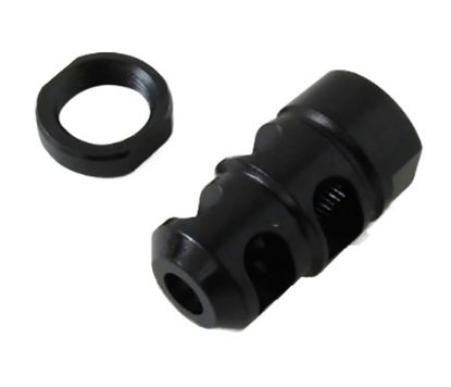 Picture of Kel-Tec Plrsu582 Plr-22 Muzzle Brake Kit Black Steel With 1/2"-28 Tpi Threads For 22 Lr Kel-Tec Plr-16 