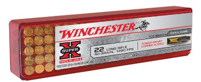 Picture of Winchester Ammo X22lrpp1 Super X 22 Lr 40 Gr Power Point Copper Plated 100 Per Box/ 20 Case 