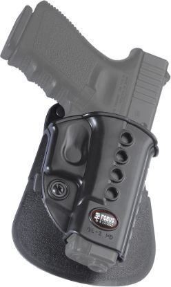 Picture of Fobus Gl2e2 Passive Retention Evolution Owb Black Polymer Paddle Fits Glock 22 Compatible W Glock 19/22/26 Right Hand 