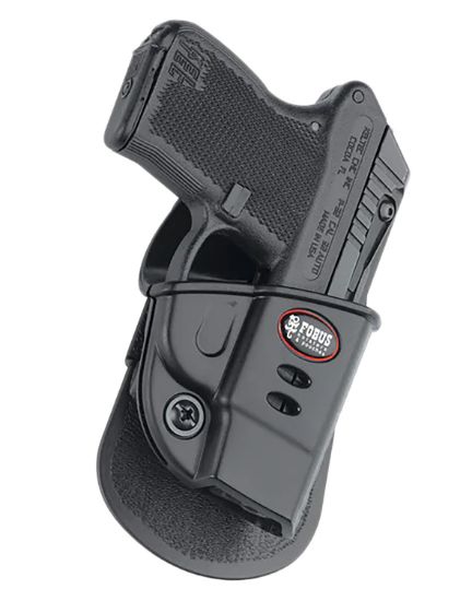 Picture of Fobus Kt2g Passive Retention Evolution Owb Black Polymer Paddle Fits Ruger Lcp Fits Kel-Tec P-3At Fits Kel-Tec P-32 Gen2 Right Hand 